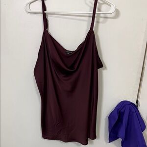 torrid Burgundy Cowl Neck Satin Camisole